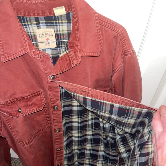 Red Head Button Up Jacket - Picture 2 of 2